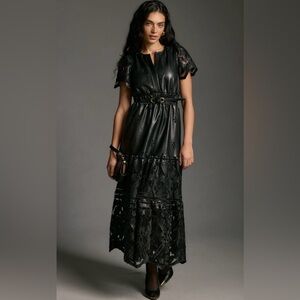 Somerset Faux Leather Embroidered Dress